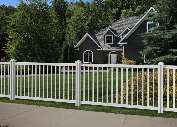 Vinyl Yard & Pool Fence Panel w/ Post and Cap WamBam Fence